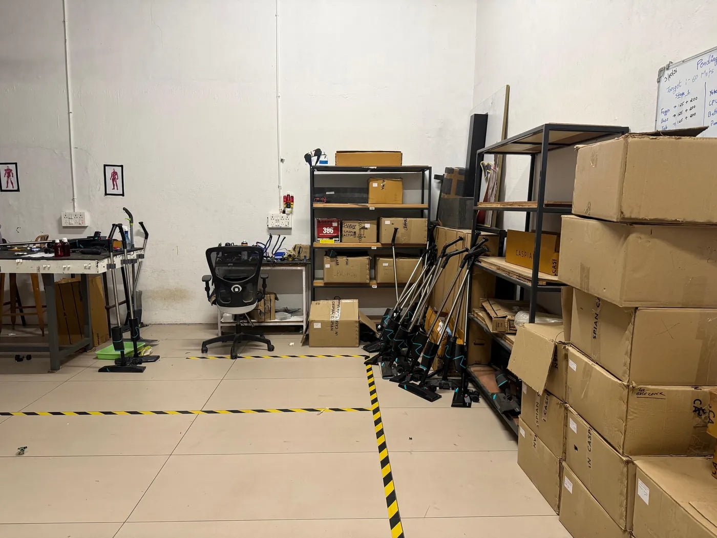 Boxed SmartMops stacked and ready to ship
